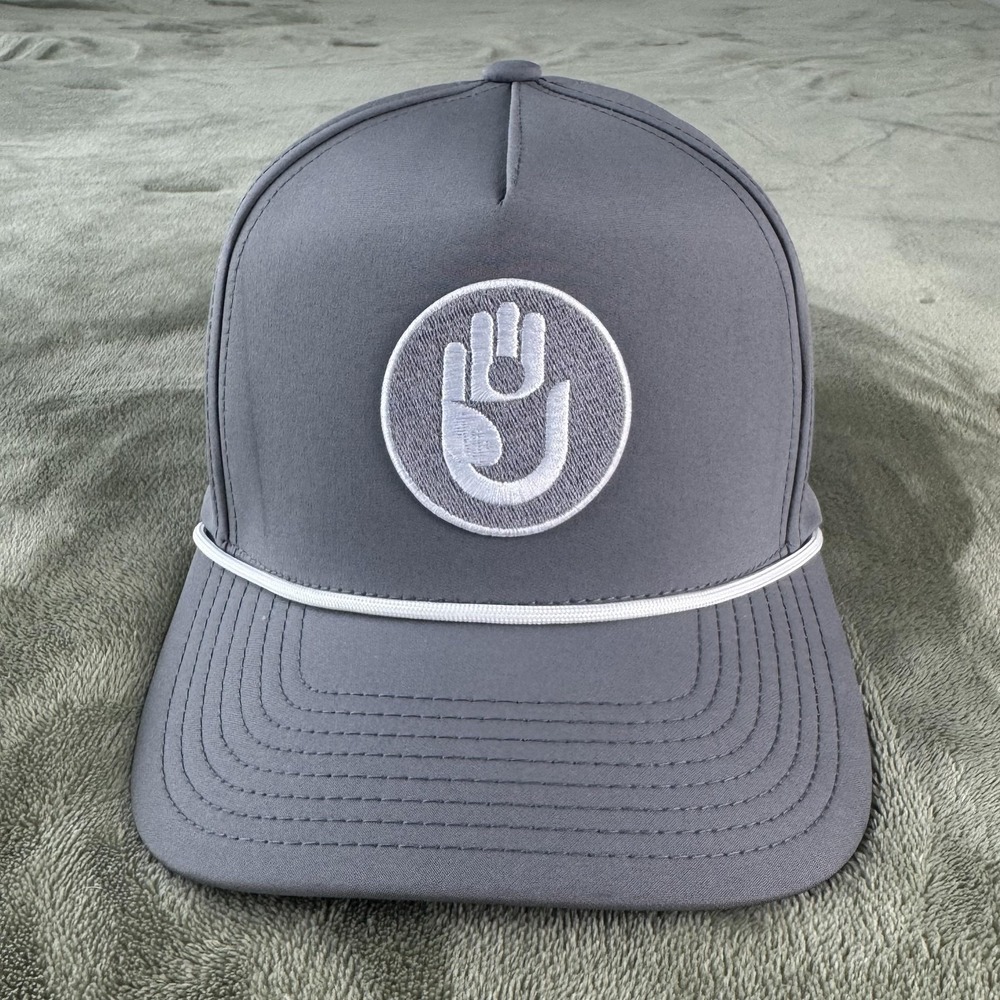 Pacific Headwear Hat Cap Snap Back Mens One Size Gray Bump Cap Rope Hand Logo
